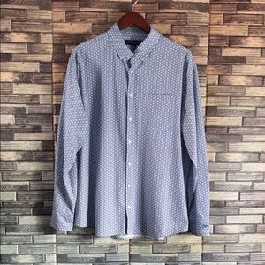 Pre Owned Mizzen Main Leeward XXL Button Down Shirt Men Large Blue Long Sleeve